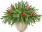 13PCS Artificial Norfolk Pine Branches with 5PCS Red Berry Stems (B Style-18pcs) 16.9"D x 5.3"W x 3.7"H